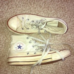 Womens white high top converse